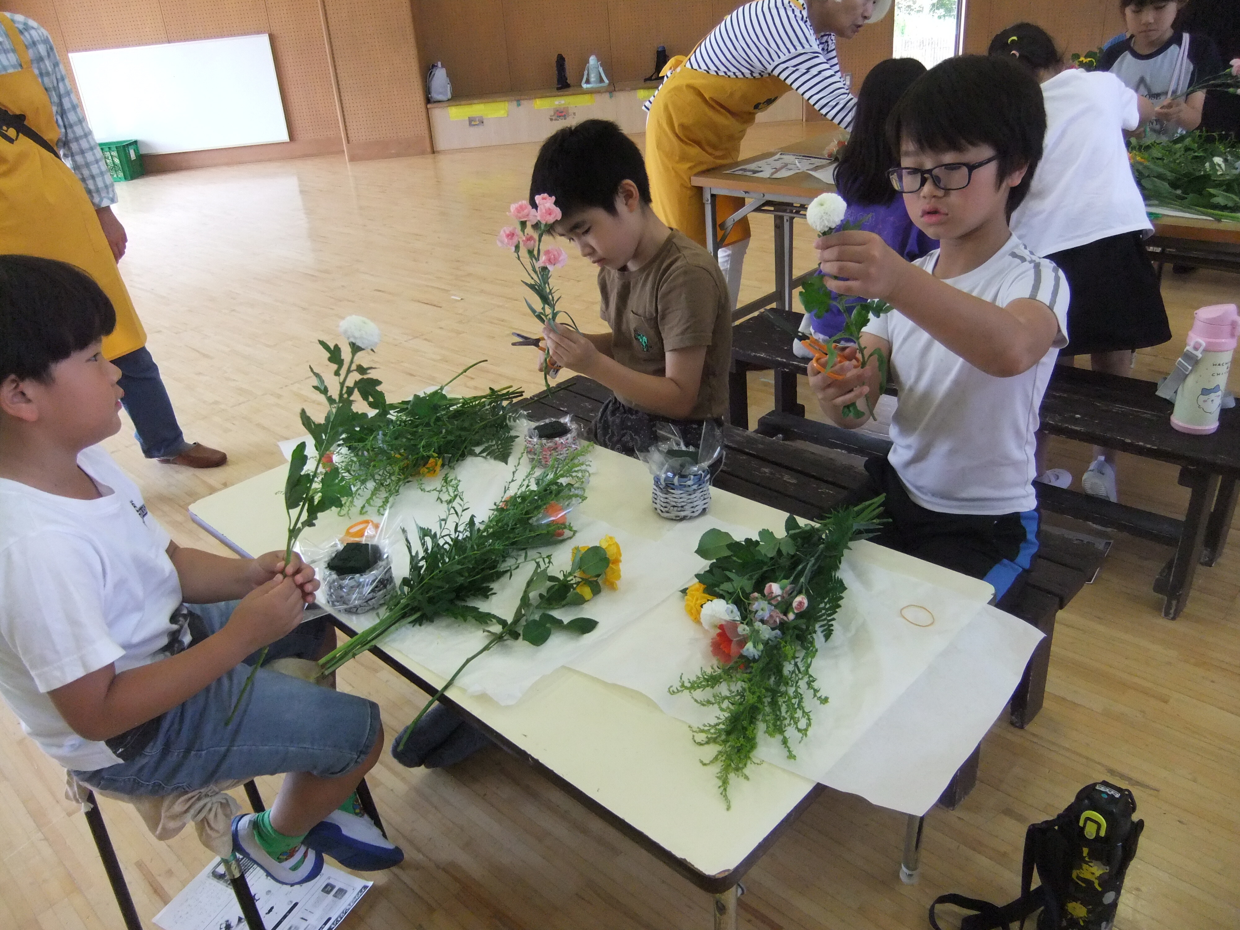 アレンジフラワーの様子の写真